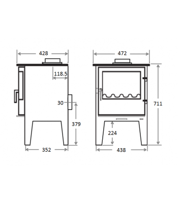 Dalby Eco Smoke Control - standard/logstore