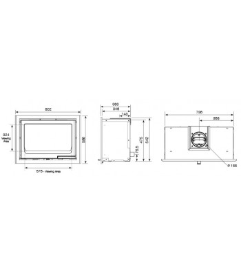 Vogue 700 Inset Stove