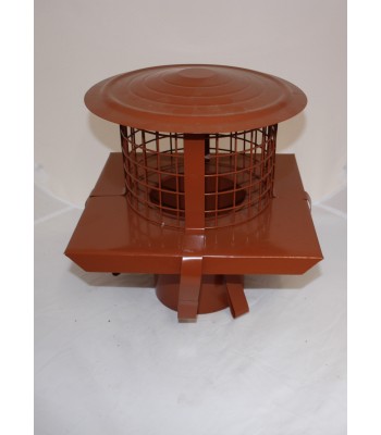 Square Liner Adaptor Cowl 6 inch 150mm Terracotta
