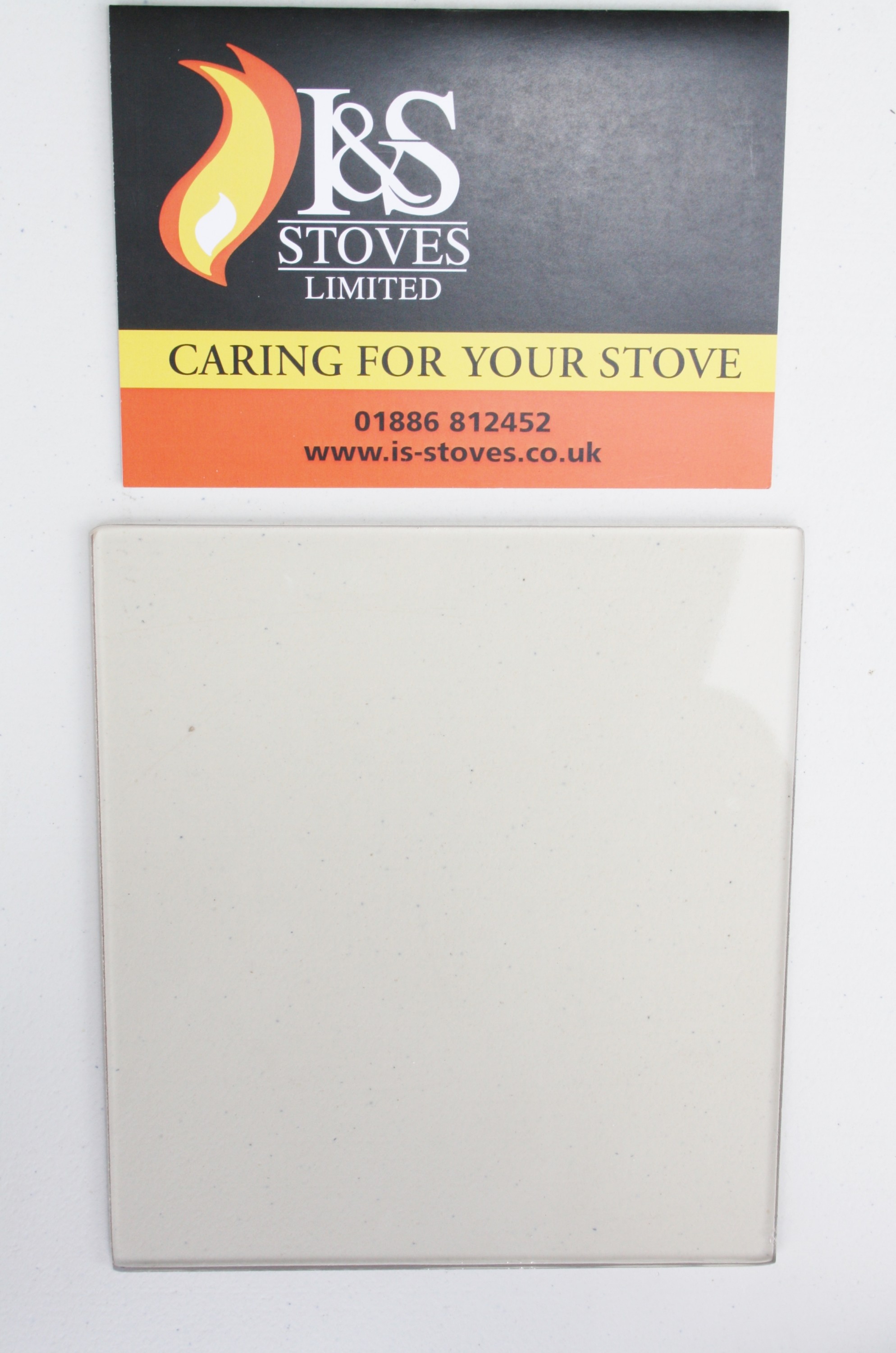 GLASS ONLY Stovax Stockton 8 Single Door Replacement Stove Glass 402 x 277mm 