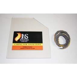 Villager Elite Duo & B Gas Replacement Stove Glass 240mm x 205mm