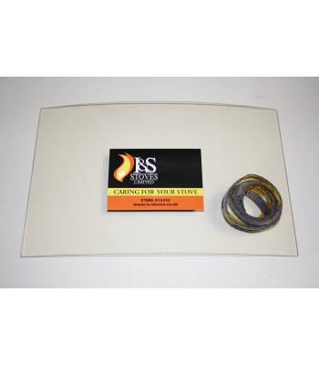 EB16 Replacement Stove Glass 369 x 236mm - Concave