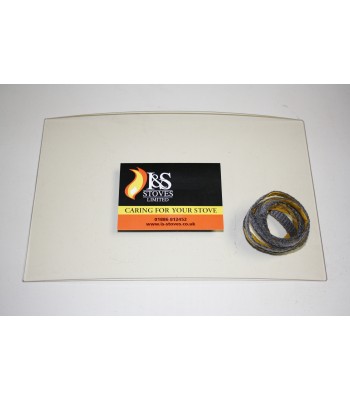 EB12 Replacement Stove Glass 304mm x 224mm - Concave