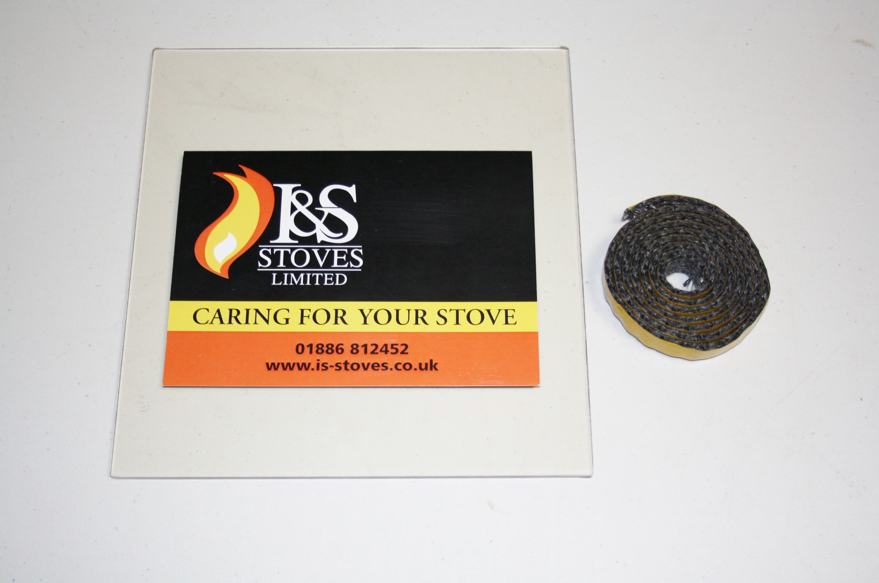 296 x 218 Morso Calfire Replacement Stove Glass Morso 3610  FREE Thermal Tape 