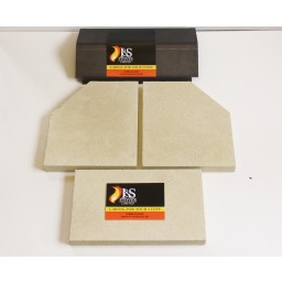 Clearview Pioneer 400 Stove Baffle/Throat Plate and Fire Brick Set 